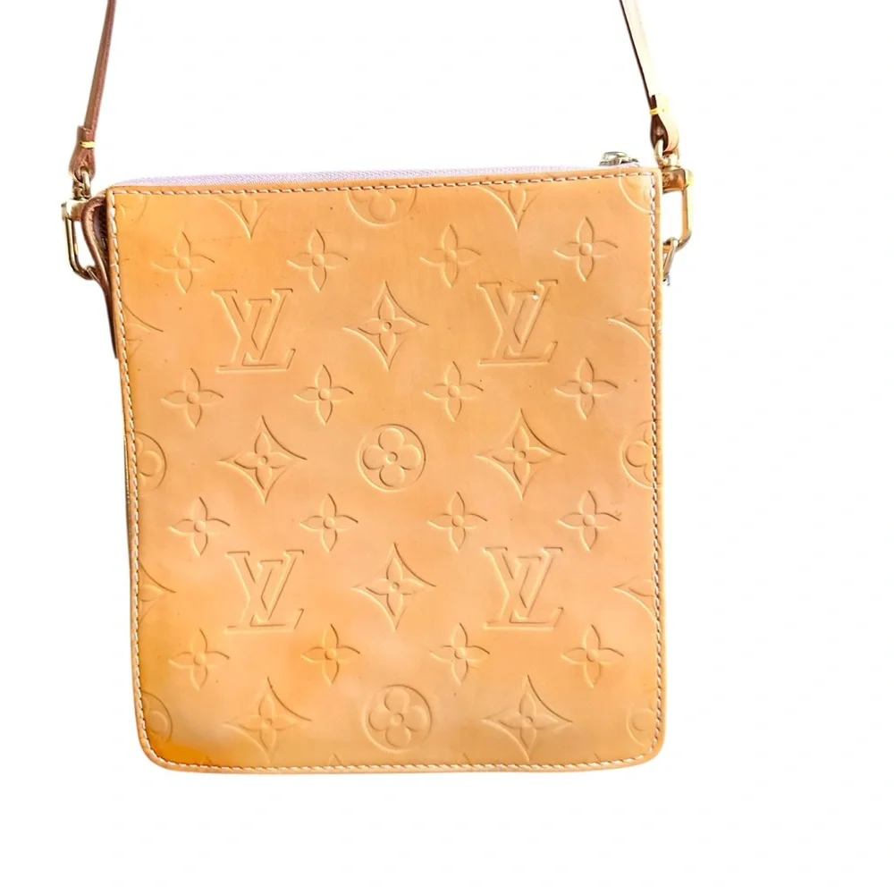 Louis Vuitton Golden Yellow Vernis Monogram & Vachetta Leather Mini Bag - Picture 15 of 16
